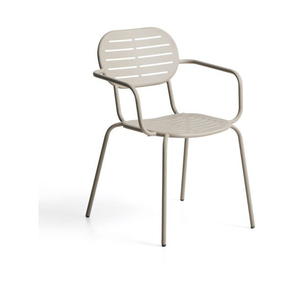 Taupe spalvos metalinė sodo kėdė Brai – Kave Home