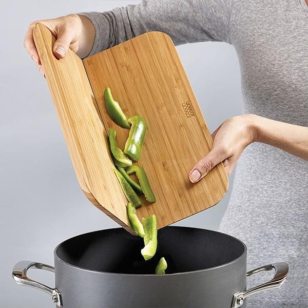 Bambukinė sulankstoma pjaustymo lentelė "Joseph Joseph Chop2Pot", 32,5 cm ilgio-image-4