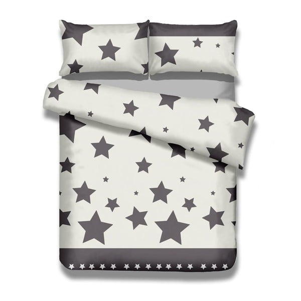 AmeliaHome Averi Starlight medvilninis antklodės užvalkalas ir pagalvės užvalkalas, 135 x 200 cm + 80 x 80 cm
