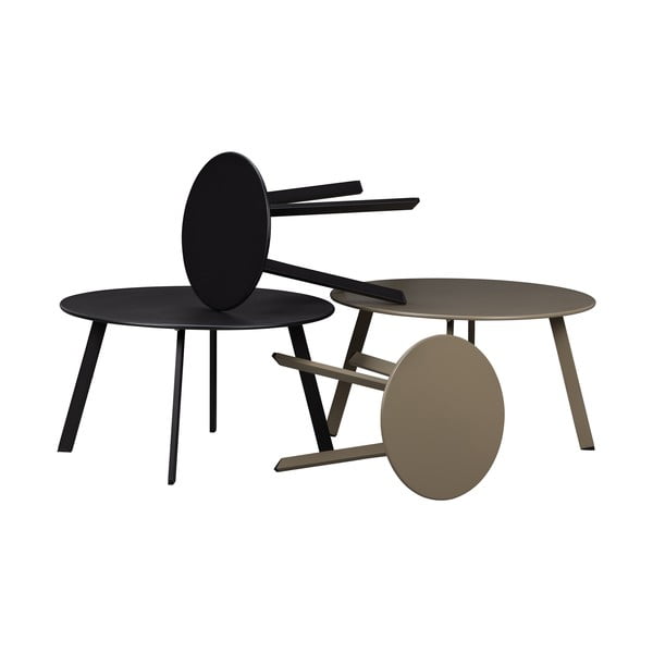 Juodas sodo šoninis staliukas WOOOOD Fer, skersmuo 70 cm-image-4