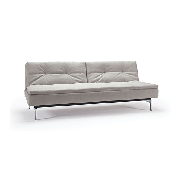 Kreminės spalvos sofa-lova su metaliniu pagrindu Inovacijos "Dublexo Mixed Dance Natural", 92 x 210 cm