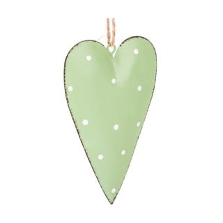 3 žalios spalvos metalinių pakabinamų dekoracijų rinkinys Dakls Dotty Heart