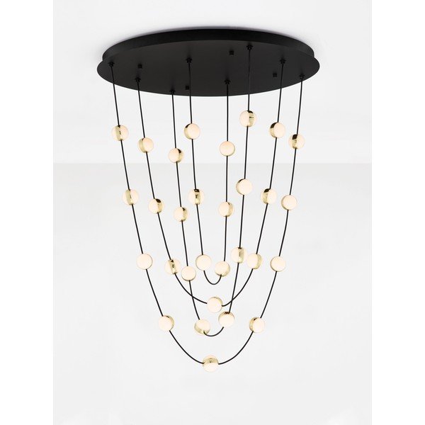 Matinės juodos spalvos iš aliuminio kabantis šviestuvas LED su pritemdymo funkcija ø 84 cm su gaubtu iš akrilo stiklo Alcinoe – Nova Luce-image-4