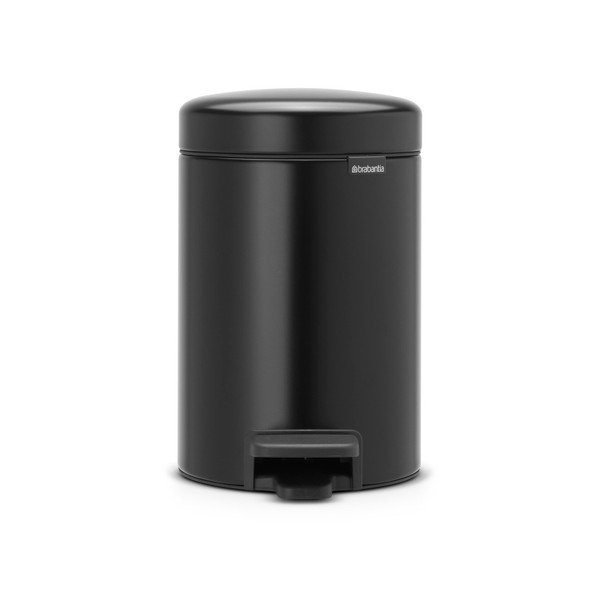 "Brabantia Newicon" juoda pedalinė šiukšliadėžė, 3 l