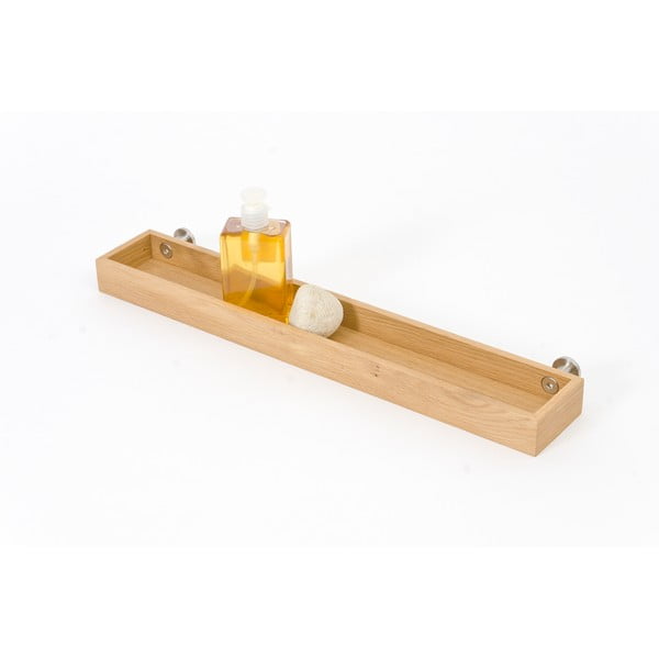 Sieninė vonios lentyna iš ąžuolo medienos Wireworks Yoku-image-3
