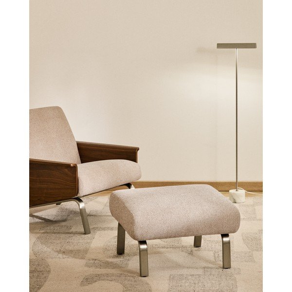 Šviesiai rudos spalvos taburetė iš šenilinio audinio Amsen – Kave Home-image-4