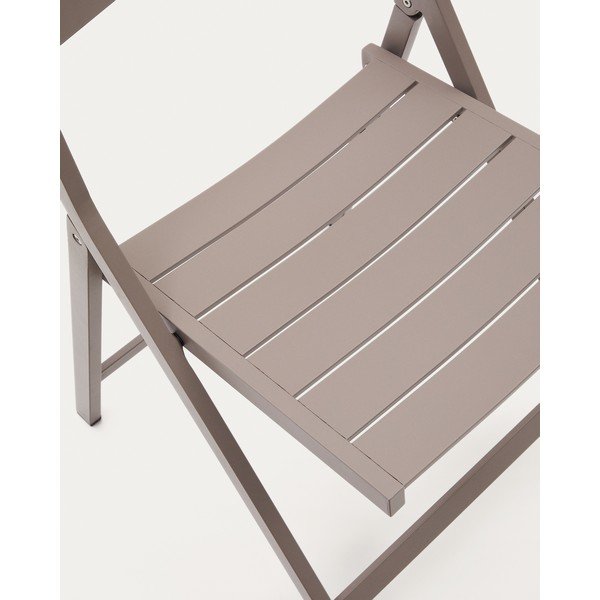 Metalinė sodo kėdė šviesiai rudos spalvos Torreta – Kave Home-image-4