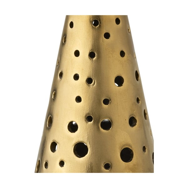 Aukso spalvos porcelianinė žvakidė Kähler Design Nobili, 19 cm aukščio-image-2