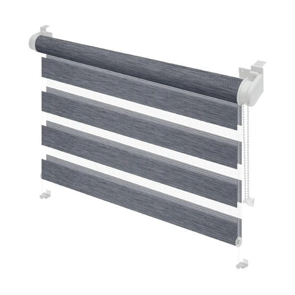 Antracito spalvos diena ir naktis roletai 80x150 cm Zebra Silvalin – Gardinia-image-1