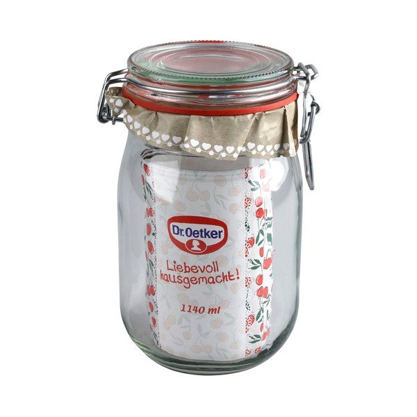 Stiklainis su spaustuku ir sandarikliu Dr. Oetker Jar, 1,14 l-image-3