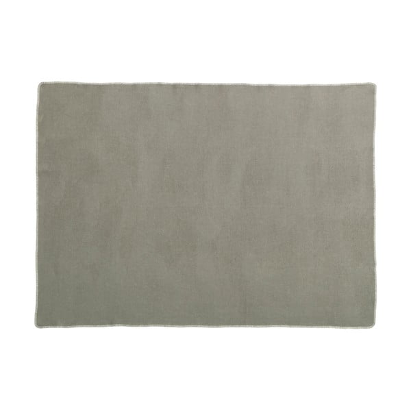 Pilkos spalvos/smėlio spalvos iš vilnos mišinio antklodė ir pledas 140x200 cm Ylva Dark Linen – Pappelina