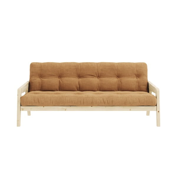 Garstyčių spalvos sofa lova 204 cm Grab Clear - Karup Design