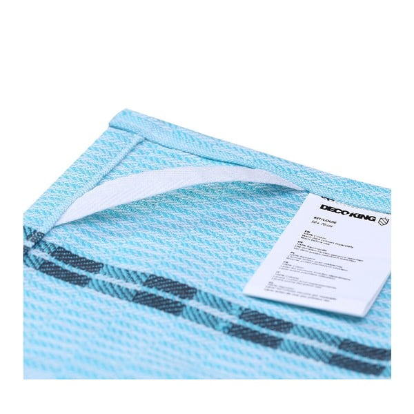 10 turkio ir pilkos spalvos medvilninių rankšluosčių rinkinys DecoKing Louie, 50 x 70 cm-image-2