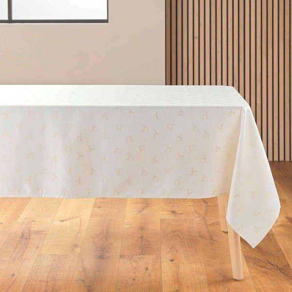 Iš žakardo staltiesė su Kalėdų motyvu 140x250 cm Les Rennes – douceur d'intérieur-image-1