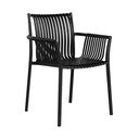 Plastikinės sodo kėdės juodos spalvos 2 vnt. Tulsa – House Nordic