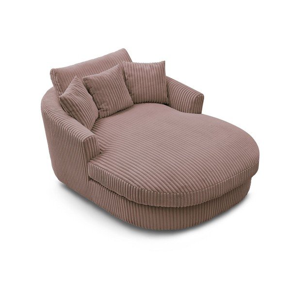 Rožinės spalvos krėslas iš kordinio velveto Belem – Bobochic Paris-image-4