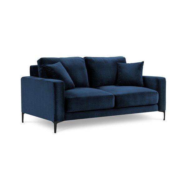 Tamsiai mėlyna aksominė sofa Kooko Home Harmony, 220 cm-image-2