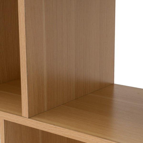 Vaikiška knygų spinta natūralios spalvos iš ąžuolo 63x159 cm Mid-Lines – Casa Selección-image-1