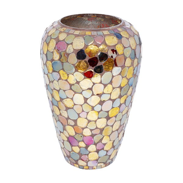 Stiklo spalvos vaza Kare Design Mosaic Pebbels, 30 cm aukščio