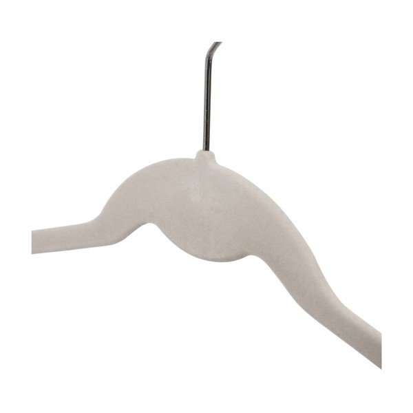 5 smėlio spalvos vaikiškų pakabų rinkinys su aksominiu paviršiumi Compactor-image-3