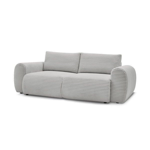Iš kordinio velveto sulankstoma sofa šviesiai pilkos spalvos 257 cm Lucien – Bobochic Paris-image-3