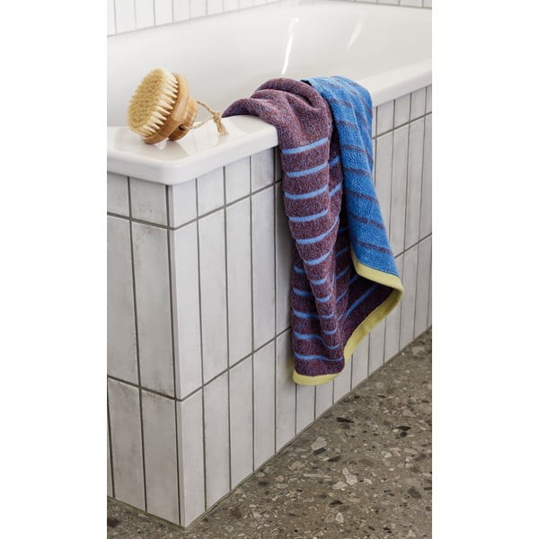 Mėlynos-violetinės spalvos medvilninis rankšluostis Hübsch Dora, 50 x 100 cm-image-1