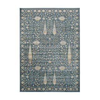 Mėlynas viskozės kilimas Universal Vintage Flowers, 160 x 230 cm
