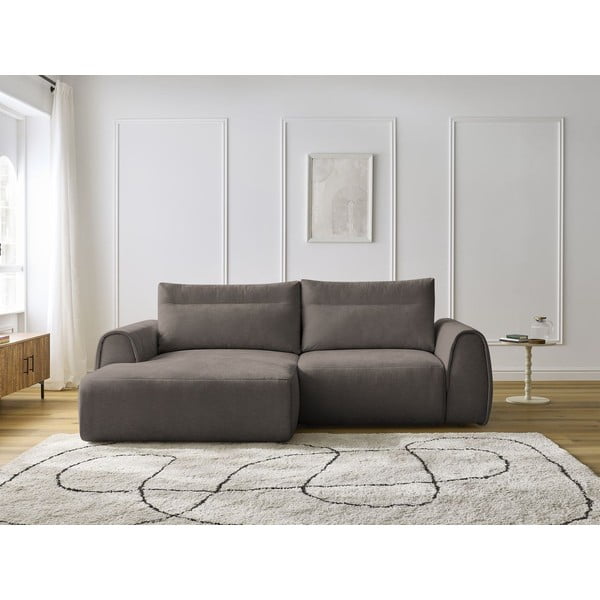 Kampinė sofa rudos spalvos Aden – Bobochic Paris-image-1