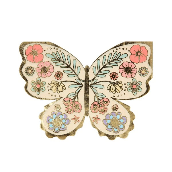 Iš popieriaus servetėlės 16 vnt. Floral Butterfly – Meri Meri