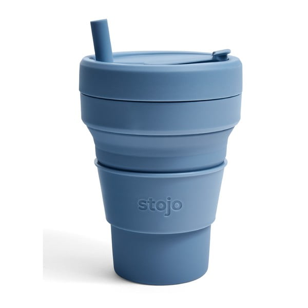 Mėlynas kelioninis puodelis Stojo Titan Steel, 710 ml