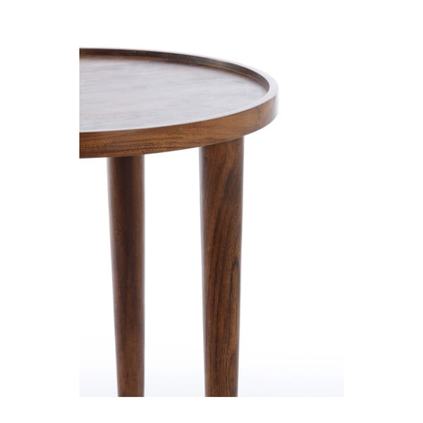 Iš akacijos masyvo apvalios formos šoninis stalas ø 45 cm Qiano – Light & Living-image-2