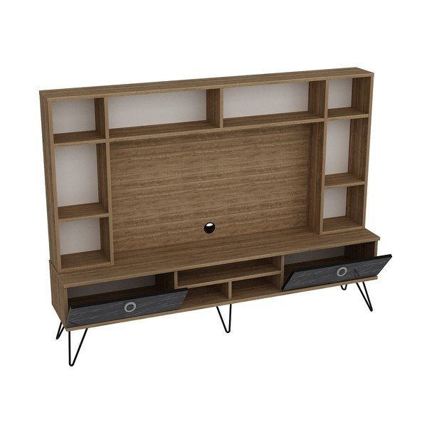 Pilkai rudas riešutmedžio spalvos 180x136 cm televizoriaus komplektas Lorenz - Kalune Design-image-2