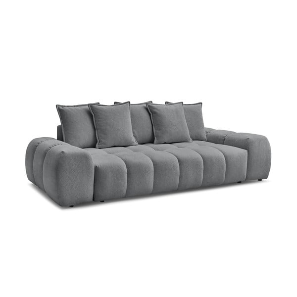 Tamsiai pilkos spalvos iš šenilinio audinio sulankstoma/su sandėliavimo vieta sofa 278 cm Everest – Bobochic Paris-image-3