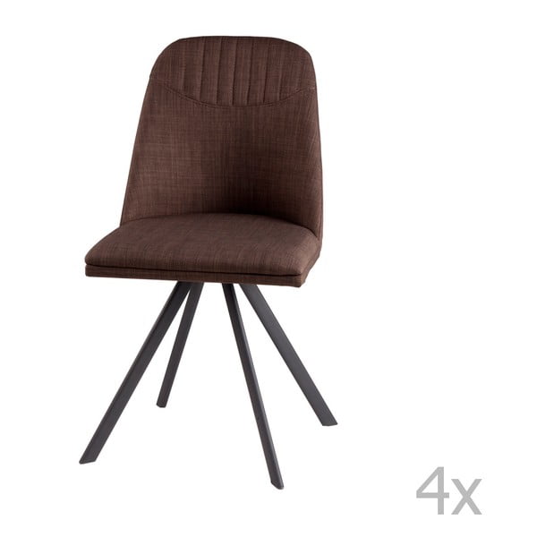 4 rudų pasukamų valgomojo kėdžių rinkinys sømcasa Cris