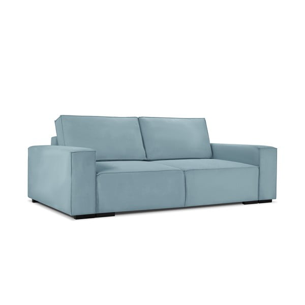 Šviesiai mėlyna aksominė sofa-lova Mazzini Sofas Azalea