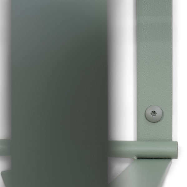 Pilkai žalios spalvos iš metalo sieninė lentyna su lentyna 100 cm Rex – Spinder Design-image-4