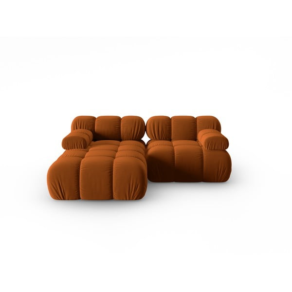 Sofa oranžinės spalvos iš velveto 191 cm Bellis – Micadoni Home