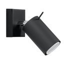 Juodos spalvos iš metalo taškinis šviestuvas 8x8 cm Etna – Sollux