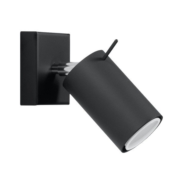 Juodos spalvos iš metalo taškinis šviestuvas 8x8 cm Etna – Sollux