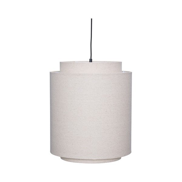 Kreminės spalvos iš tekstilės kabantis šviestuvas ø60x48 cm Sable – Hübsch