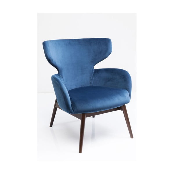 Mėlynas fotelis "Kare Design Aroha Velvet