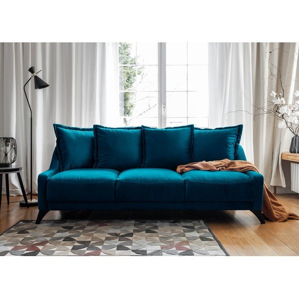 Mėlyna aksominė sofa Miuform Royal Rose-image-2