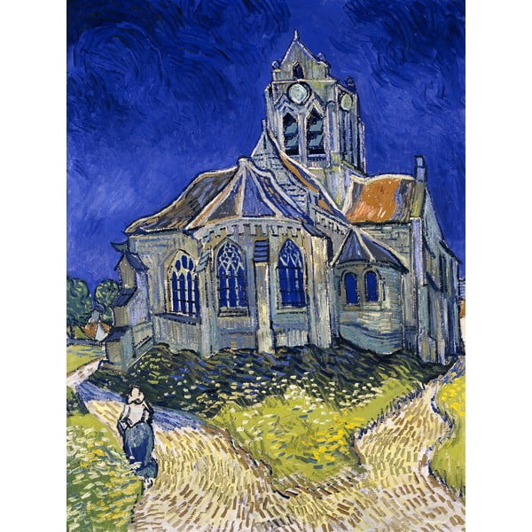 Paveikslo reprodukcija 30x40 cm The Church at Auvers, Vincent van Gogh – Fedkolor