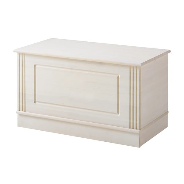 Iš pušies masyvo skrynia baltos spalvos 80x45 cm Anita – Støraa-image-2