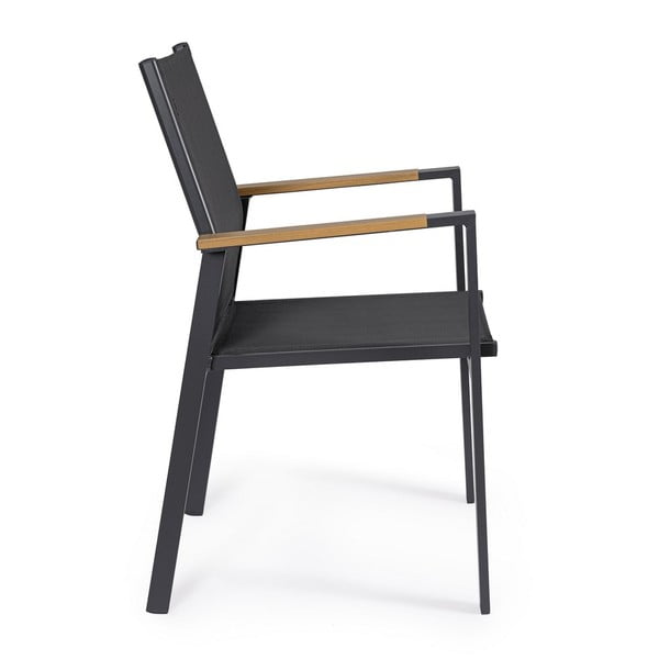 Antracito spalvos metalinės sodo kėdės 4 vnt. Heta   – Bizzotto-image-2