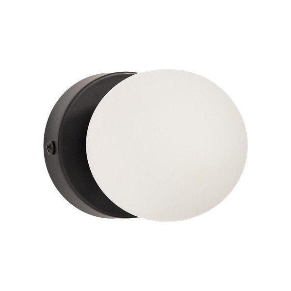 Baltos spalvos/juodos spalvos iš metalo sieninė lempa ø 8 cm Brisia – Kave Home