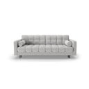 Šviesiai pilkos spalvos iš boucle sulankstoma/su sandėliavimo vieta sofa 222 cm Bali – Cosmopolitan Design