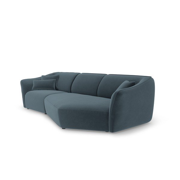 Iš velveto kampinė sofa mėlynos spalvos Tokyo – Cosmopolitan Design-image-3