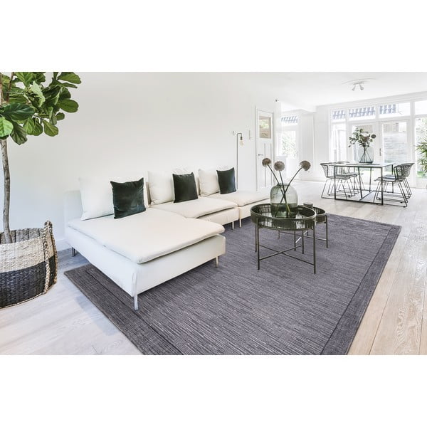 Kilimas iš vilnos tamsiai pilkos spalvos 200x300 cm Linea – Agnella-image-1