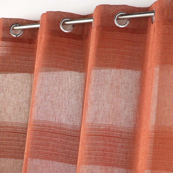 Permatoma užuolaida raudonos plytų spalvos 140x280 cm Terraza – douceur d'intérieur-image-1